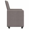 vidaXL Jedilni stoli s kolesi 2 pcs Taupe 58 x 65 x 94 cm blago