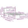 vidaXL Posteljni okvir s shranjevanjem in naslonjali Voskast rjav