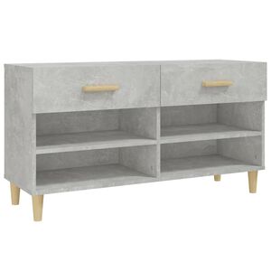 vidaXL Omarica za čevlje siva 102x35x55 cm inženirski les