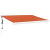 vidaXL Zložljiva tenda oranžna in rjava 3,5x2,5 m blago in aluminij
