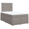 vidaXL Box spring postelja z vzmetnico taupe 120x200 cm blago