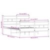 vidaXL Kovinski posteljni okvir brez vzmetnice sonoma hrast 150x200 cm