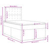 vidaXL Box spring postelja z vzmetnico moder 120x200 cm blago