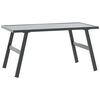 vidaXL Vrtna klubska mizica črna 90x45x35 cm pra&scaron;no lakirano jeklo