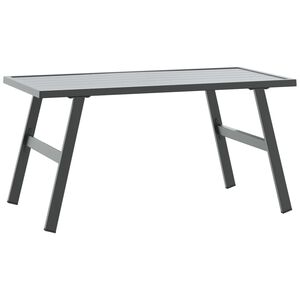 vidaXL Vrtna klubska mizica črna 90x45x35 cm pra&scaron;no lakirano jeklo