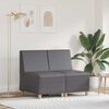 vidaXL Modularna sofa enota brez naslonov 2 pcs Siva 55 x 74 x 82 cm