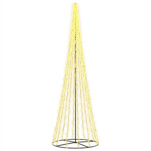 vidaXL LED božično drevesce EKENAS 485 cm 3000 LED Toplo bela Jeklo