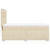 vidaXL Box spring postelja z vzmetnico krem 80x200 cm blago
