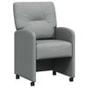 vidaXL Jedilni stoli s kolesi 2 kos blago Svetlo siva 57 x 67 x 95 cm