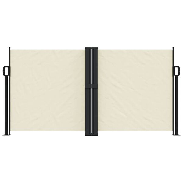 vidaXL Zložljiva stranska tenda krem 120x1000 cm