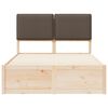 vidaXL Posteljni okvir z oblazinjenim vzglavjem Taupe 120 x 200 cm