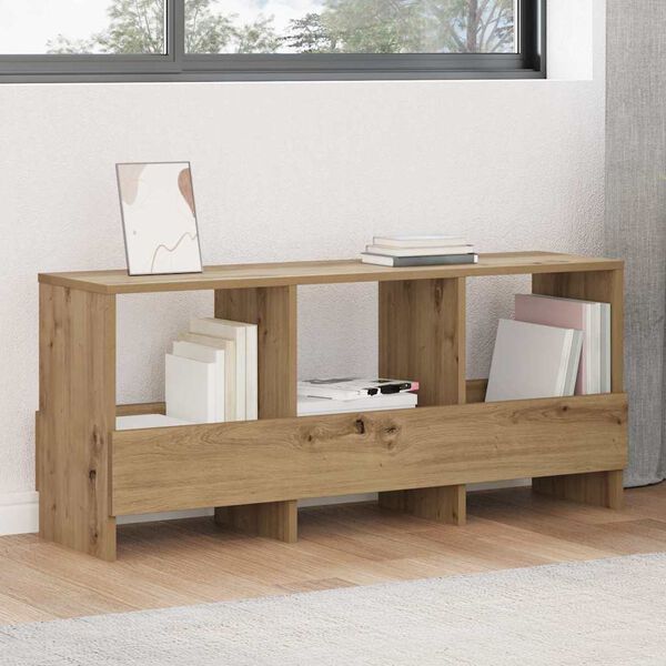 vidaXL Regal za revije Umetni hrast 102 x 30 x 45 cm