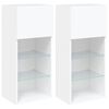 vidaXL TV omarica z LED lučkami 2 kosa bela 40,5x30x90 cm