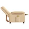vidaXL Masažni stol s funkcijo vstajanja krem tkanina iz mikrovlaken