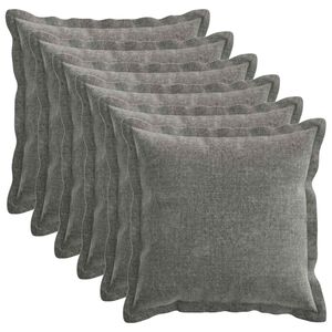 vidaXL Prevleka za blazino 6 kos HOUTEN Temno siva 30 x 30 cm