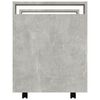 vidaXL Voziček za pisalno mizo betonsko siv 60x45x60 cm inženirski les