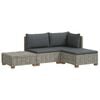 vidaXL 4 kos Ratan lounge set s blazinami GENDT Naravni rattan