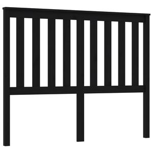 vidaXL Posteljno vzglavje črno 146x6x101 cm trdna borovina