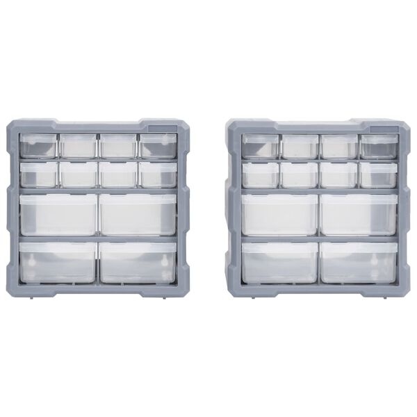 vidaXL Organizatorji z 12 predali 2 kosa 26,5x16x26 cm