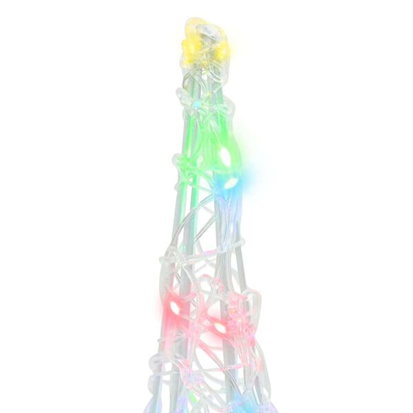 vidaXL Božično drevo med 90 LED 3 pcs večbarvno 20 x 20 x 80 cm Akril