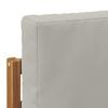 vidaXL Zunanja garnitura za sedenje z blazino Naravna 71 x 63 x 73 cm