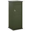 vidaXL nabiralnik Olivno zelena 40 x 40 x 100 cm Jeklo