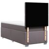 vidaXL Box spring postelja z vzmetnico siva 100x200 cm umetno usnje