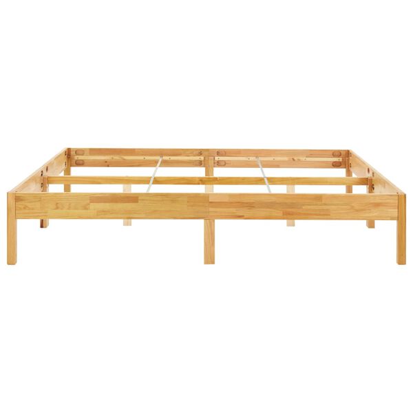 vidaXL Posteljni okvir iz trdne hrastovine 180x200 cm