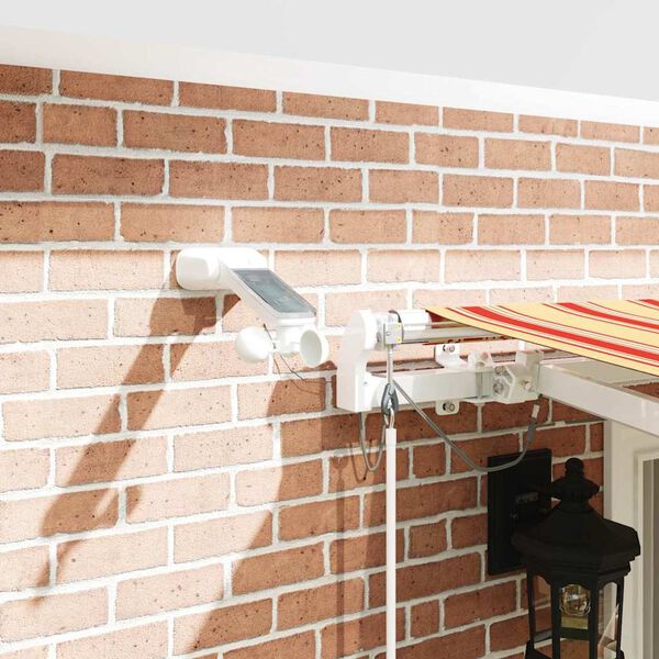 vidaXL Retraktilna tenda z LED lučmi Rumena in oranžna 400 &times; 300 cm