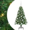 vidaXL Umestno božično drevo Zelena 120 cm PVC, jeklo in plastika