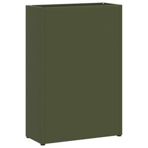 vidaXL Stojalo za dežnik Olivno zelena 28 x 12 x 41 cm Jeklo