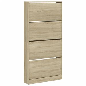 vidaXL Omarica za čevlje s 4 predali sonoma hrast 80x21x163,5 cm