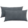 vidaXL Blazine za kavč 2 pcs Temno siva 80 x 40 cm Žametna tkanina