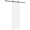 vidaXL Drsna vrata Bela in črna 83 x 232 cm Trdna borovina
