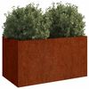 vidaXL Cvetlično korito 62x30x29 cm corten jeklo