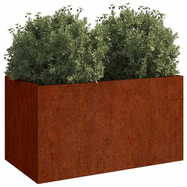 vidaXL Cvetlično korito 62x30x29 cm corten jeklo