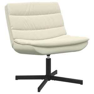 vidaXL Vrtljiv stol krema 63 x 75 x 76 cm Umetno usnje