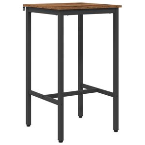 vidaXL Barska miza 52 x 52 x 90 cm Inženirski les Star les Pravokotna