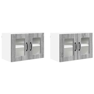 vidaXL Kuhinjski element s polico 2 pcs Siva Sonoma 60 x 31 x 40 cm