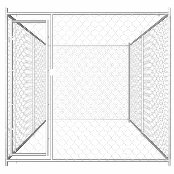 vidaXL Zunanji pasji boks 382x192x185 cm