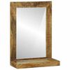 vidaXL Ogledalo za kopalnico Rjava 50 x 22 x 70 cm Masiven les manga