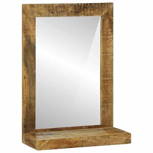 vidaXL Ogledalo za kopalnico Rjava 50 x 22 x 70 cm Masiven les manga
