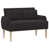 vidaXL Dvojnica s gumbi Črna 117 x 67 x 77 cm Boucl&eacute;
