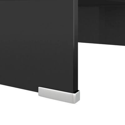 vidaXL Stojalo za TV / ekran stekleno črno 40x25x11 cm