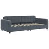 vidaXL Dnevna postelja brez vzmetnice temno siva 90x190 cm žamet