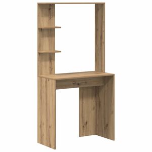 vidaXL Miza Umetni hrast Inženirski les 78,5 x 37 x 154,5 cm