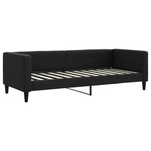 vidaXL Raztegljiva postelja črna 80x200 cm blago