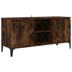 vidaXL TV omarica s kovinskimi nogami dimljeni hrast 103,5x35x50 cm
