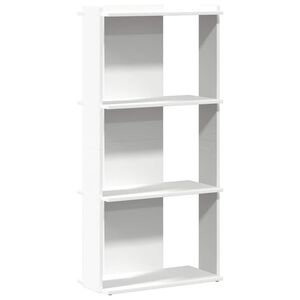 vidaXL Knjižna omara 3-nadstropna bela 60x30x120 cm inž. les