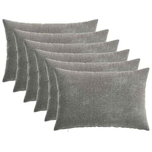 vidaXL Prevleka za blazino 6 pcs HEERLEN Temno siva 30 x 50 cm